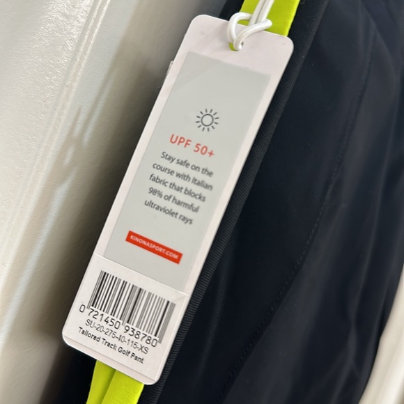 Kinona Tailored Track Golf‎ Pant. Black with neon yellow trim XS - Picture 9 of 10